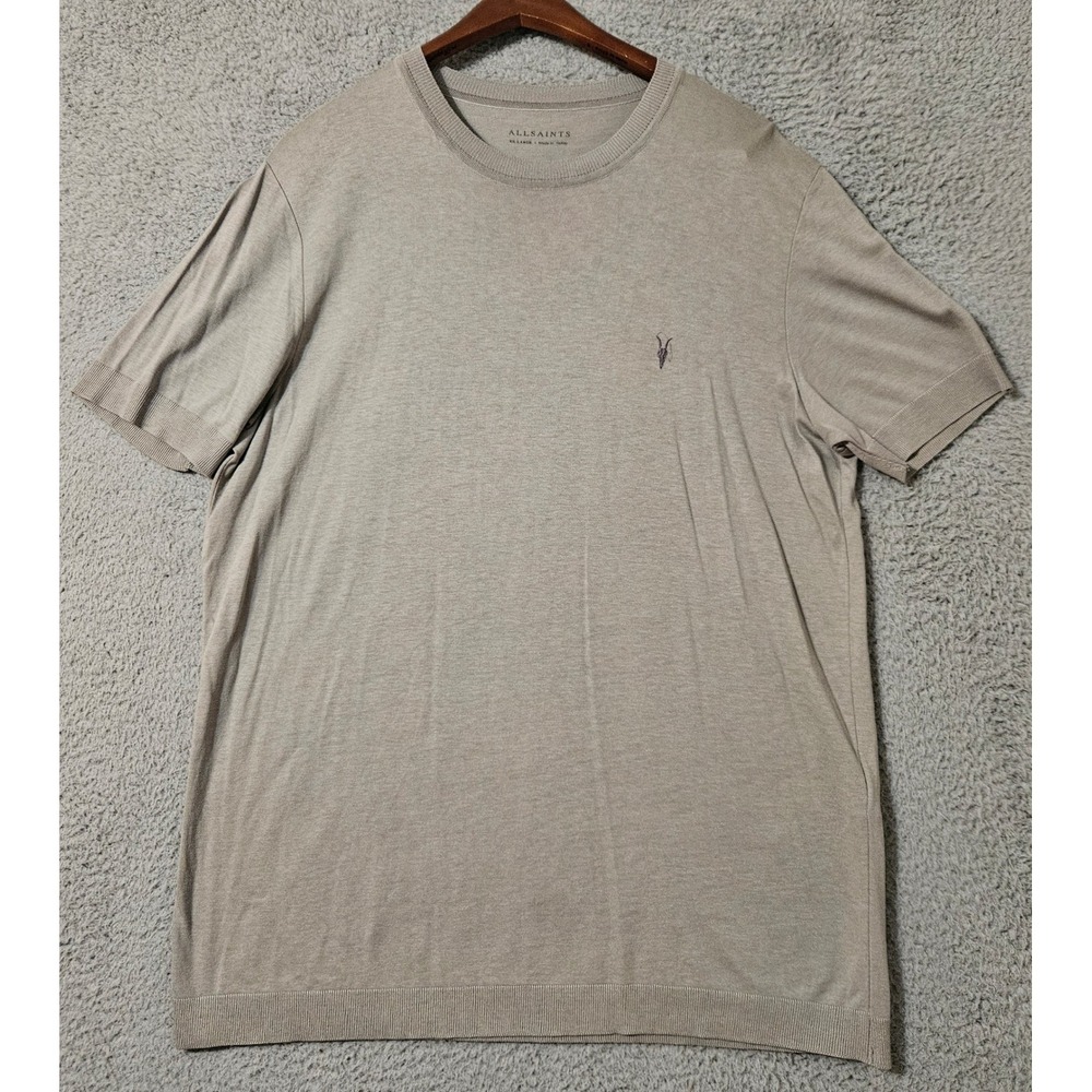 Allsaints Short Sleeve Parlour‎ Crewneck T Shirt Soft Modal Blend Men's Size 2XL